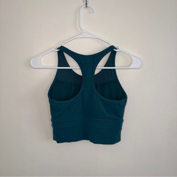 Stori Teal Longline Racerback Sports Bra Tank Top 2 - XS - Picture 3 of 4
